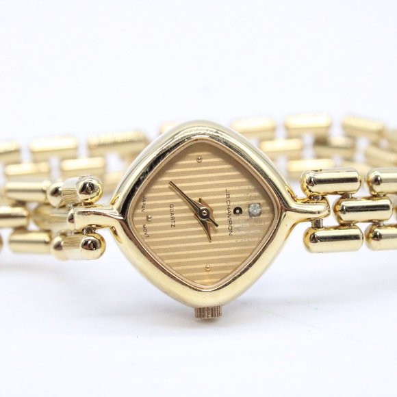 J.B Champion Watch Womens Gold Tone Stainless Steel Classic White Dial Japan Mov - Picture 6 of 8